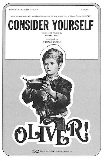 Consider Yourself Oliver Sheet Music Authority