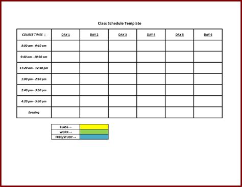 Blank Work Schedule Template Charlotte Clergy Coalition