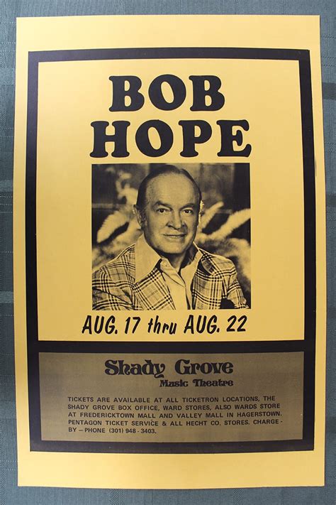 Bob Hope Shady Grove Music Fair 1975 13 X 20 Us Concert Window