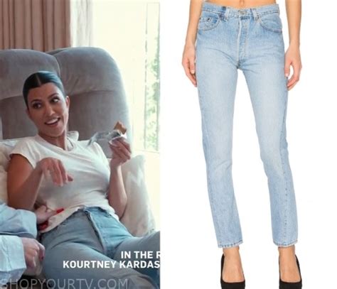 keeping up with the kardashians season 18 episode 1 kourtney s blue straight leg jeans shop