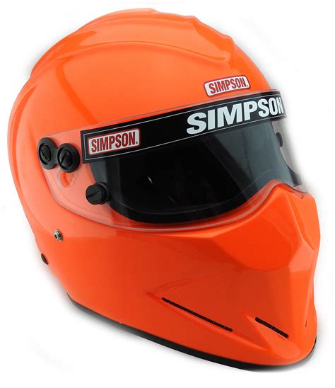 Simpson Diamondback Helmet Snell Sa2015 Flu Safety Orange Fia