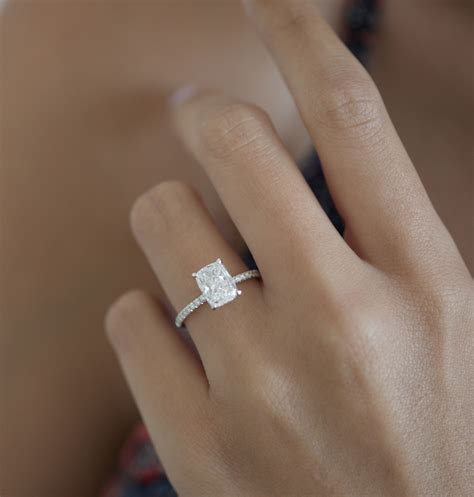 Heartwarming Cushion Cut Diamond Engagement Ring Rings With