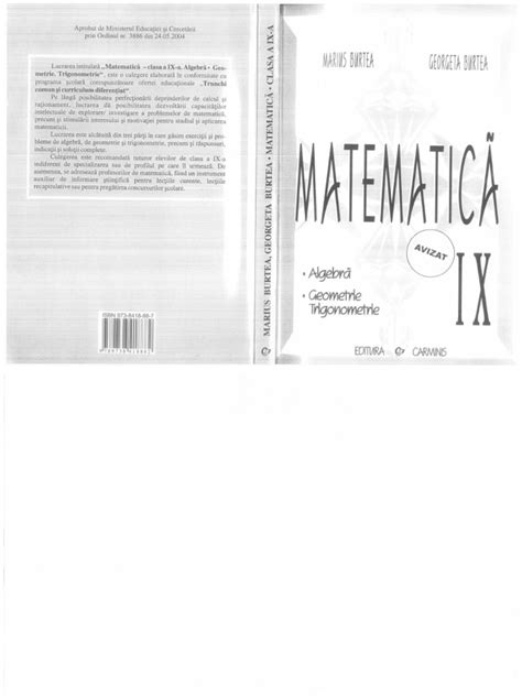 Manual Matematica Clasa A 9 A
