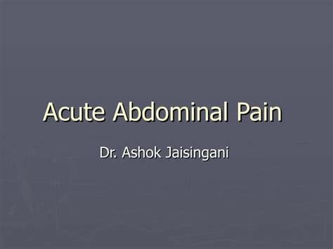 Acute Abdominal Pain Ppt