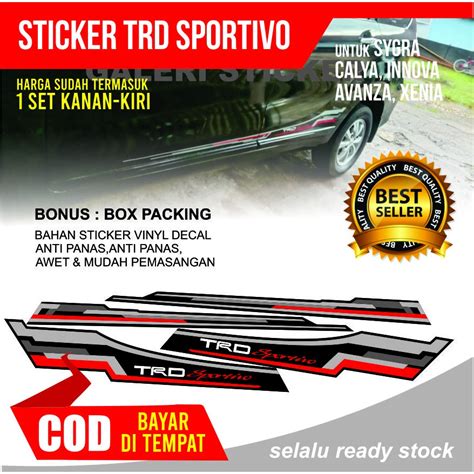 Jual Stiker Striping Decal Sticker TRD Sportivo Mobil Innova Shopee
