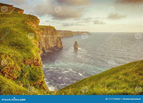 Beautiful Vintage Style Scenic Irish Countryside Landscape From The