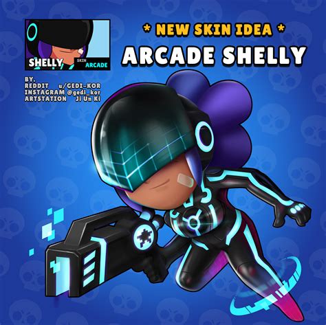 The following brawlers are included in the gallery : SKIN IDEA Arcade Shelly : Brawlstars