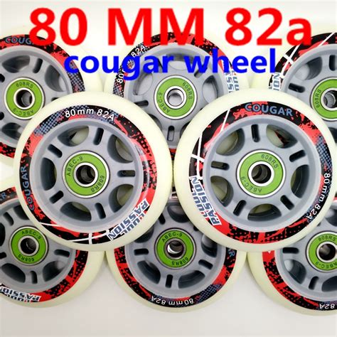 Free Shipping Roller Shoes Wheel Skate Wheel 82 A Cougar Wheel 8 Pcs