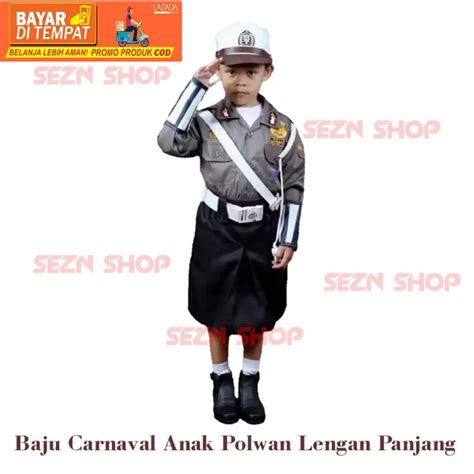 Sezn Shop Baju Anak Model Polwan Lengan Panjang Baju Anak Baju Polisi