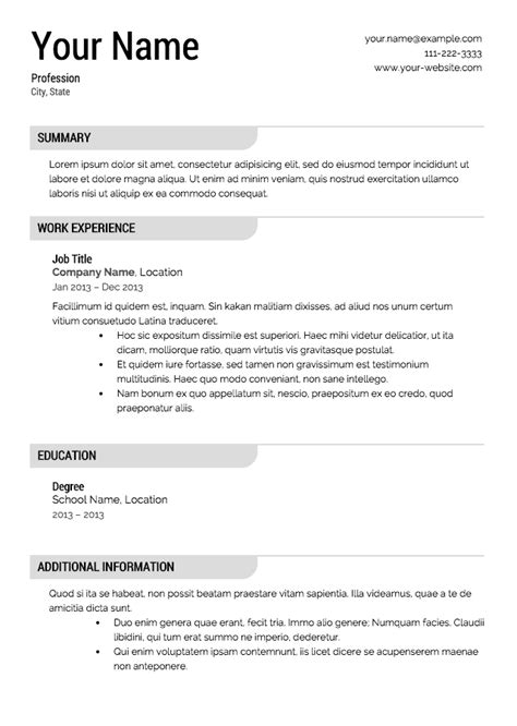 Free Resume Templates Download From Super Resume