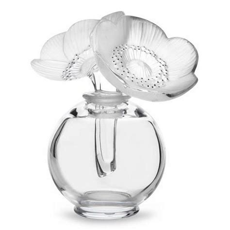 Lalique Anemones Perfume Bottle French Glass