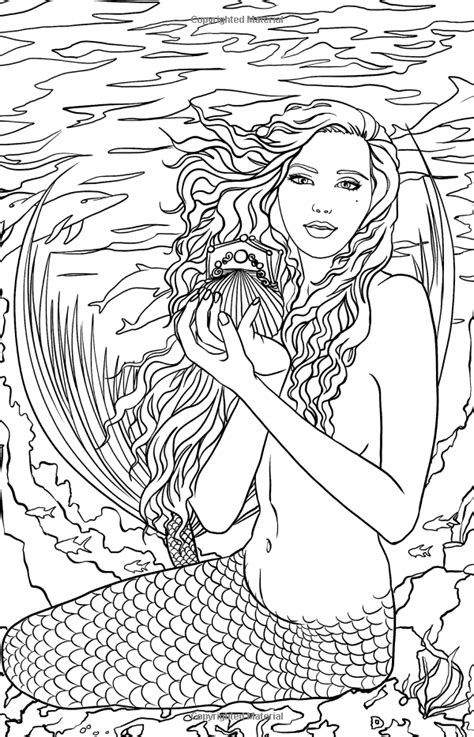 Realistic beautiful mermaid coloring pages. Pin on Artist Selina Fenech Coloring