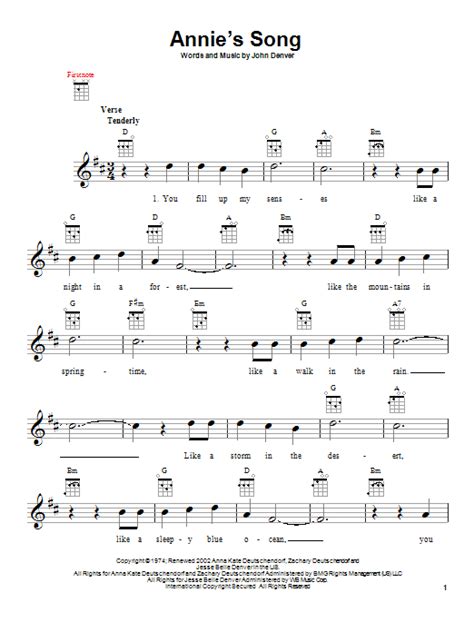 Annies Song By John Denver Ukulele Guitar Instructor