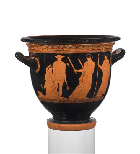 Attributed To The Persephone Painter Terracotta Bell Krater Bowl For Mixing Wine And Water
