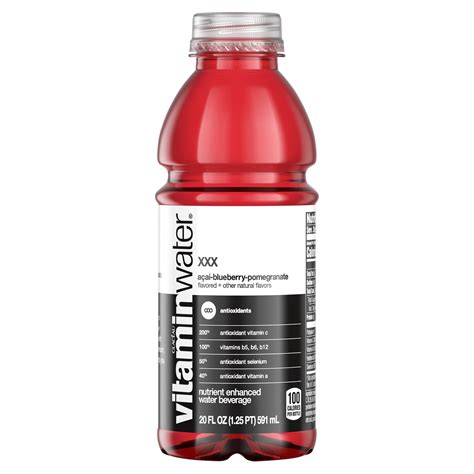 Vitaminwater Xxx Açai Blueberry Pomegranate Bottle 20 Fl Oz Walmart