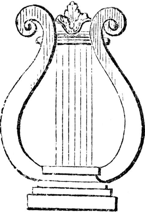 An Ancient Greek Lyre Vintage Line Drawing Or Engraving