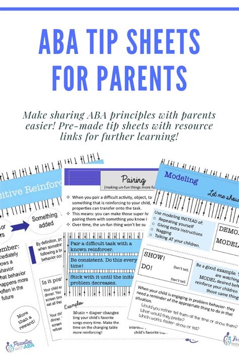 Effective Parenting Tips Aba Tip Sheets