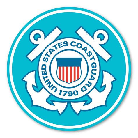 Magnet Uscg Coast Guard 5 In Circle The Flag And Sign Place