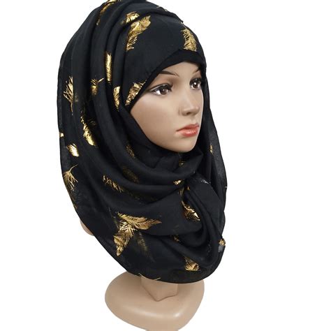 d93 10pcs high quality shinny sleeves scarf scarf flower cotton hijab women shawl lady muslim