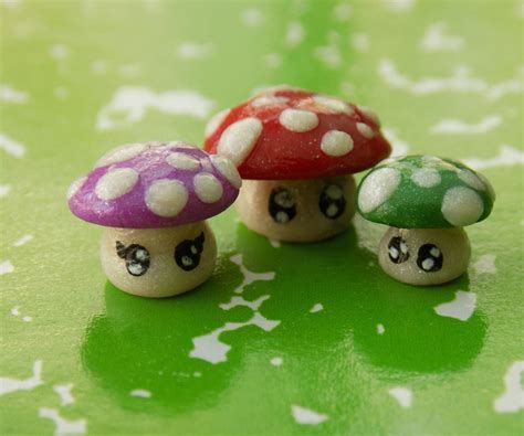 Polymer Clay Cute Mushroom Tutorial 6 Steps With Pictures