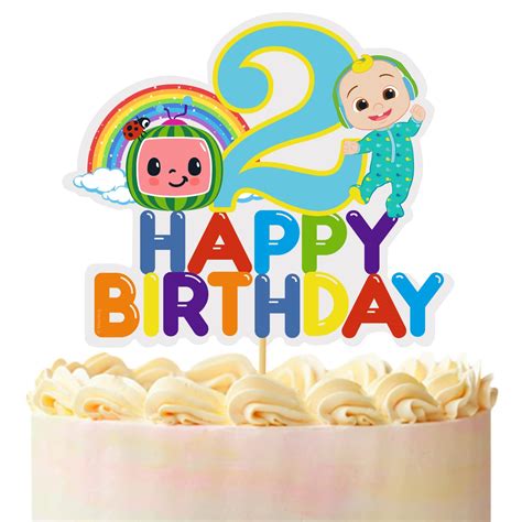 Buy Cocomelon 2nd Birthday Cake Topper Cocomelon Theme Birthday
