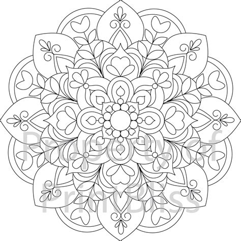 19. Flower Mandala printable coloring page. | Etsy in 2021 | Mandala