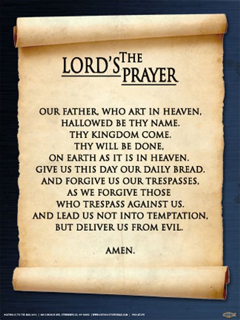 The Lords Prayer Poster Catholic To The Max Online Catholic Store