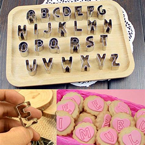 26 Piece Large Alphabet Cookie Cutter Set A Z Stainless Steel