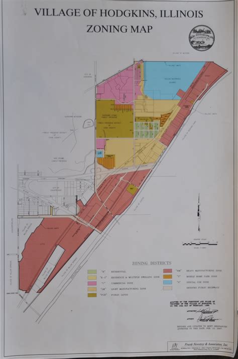 Zoning Maps For Bedford Park Justice And Hodgkins Illinois
