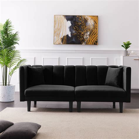 Black Couch Segmart Convertible Sofa Bed Twin Fabric Sofa Sleeper