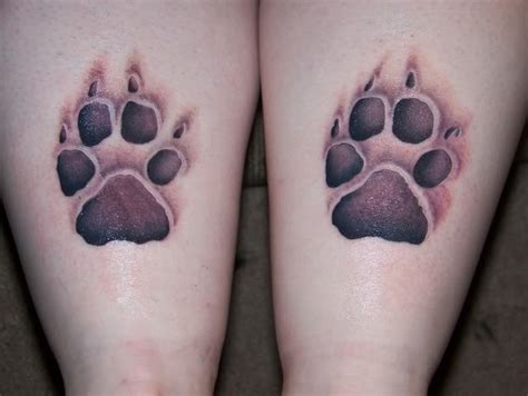 Dog Paw Outline Tattoo