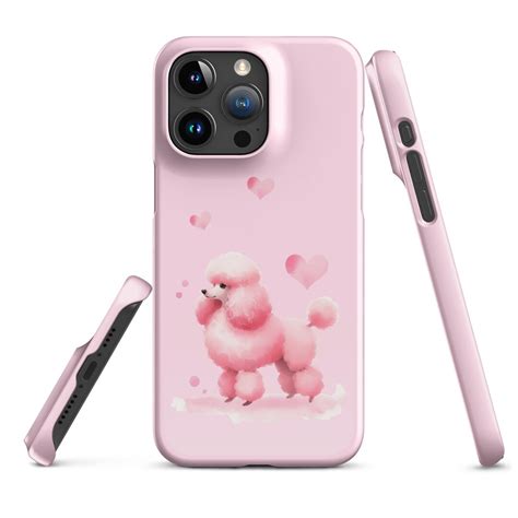 Pink Poodle Phone Case For Iphone And Samsung Personalised Phone Case