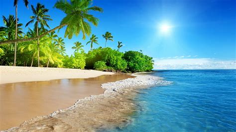 Hd Wallpaper Nature Turquoise Sea Beach Water Sky Summer Travel