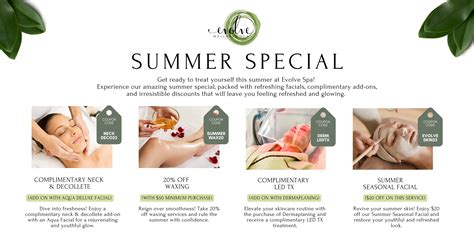 Specials Evolve Wellness Spa