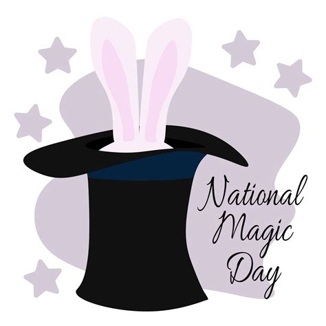 National Magic Day, idea for a poster, banner, flyer or postcard