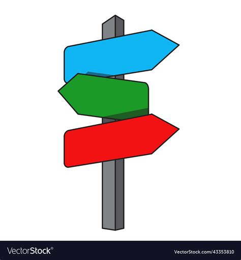 Arrow Board Direction Sign Symbol Design Vector Image