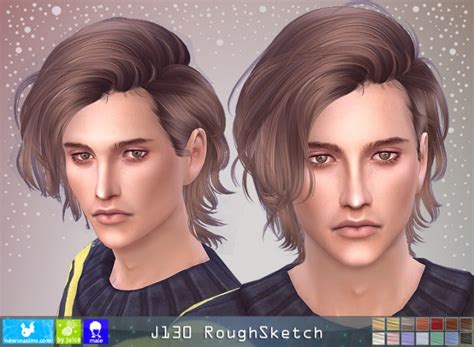 J130 Roughsketch Hair M P At Newsea Sims 4 Sims 4 Updates