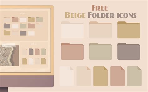 Beige Folder Icons Mac And Windows Beige Desktop Organizer Wallpaper