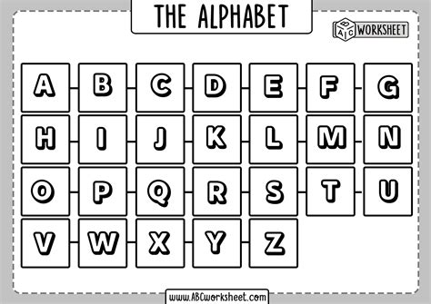 Full Alphabet Letter Identification Worksheets