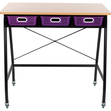 Teacher Standing Desk With Baskets 1 Standing Desk 3 Baskets