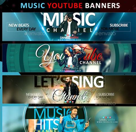 Generate your own design with our customizable templates! 40+ YouTube banner template psd For Channel Art - Texty Cafe