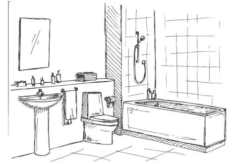 Best Bathroom Drawings Illustrations Royalty Free Vector Graphics