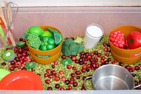 They can also be explored with fingers, scoops, kitchen rolls and a milk bottle. Christmas Kitchen Sensory Bin | Christmas kitchen, Sensory ...