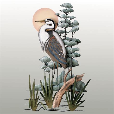 Wall art object 'yin yang remixed' 2020, 132 x 90 x 8 cm austria. Great Blue Heron Wall Sculpture