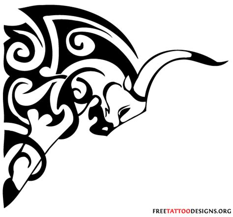 Black tribal three taurus tattoo design by dano. Bull Tattoo Art | 50 Taurus Tattoos | Bull tattoos, Taurus ...