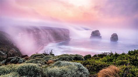 Great Ocean Road Australia Coast Clouds Colors Sky Rocks Sunset