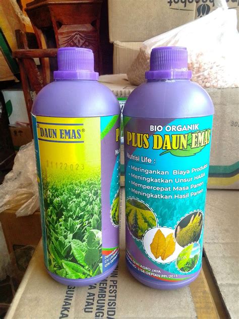 Pupuk Tembakau Npk Plus Daun Emas Pembobot Daun Tembakau 1liter