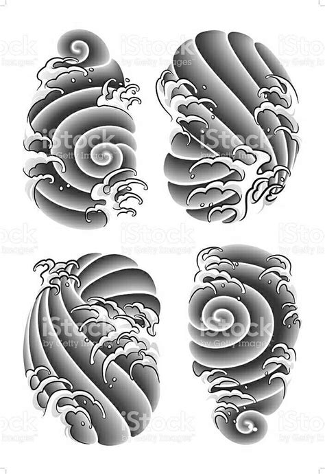 Japanese Cloud Tattoo Stencil