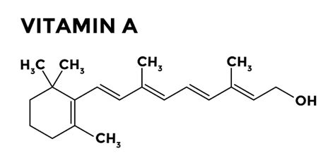 Vitamin A Retinol Structural Sceletal Chemical Formula Stock