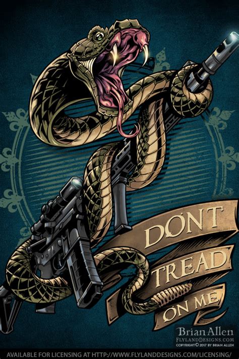 Dont Tread On Me Snake And Gun T Shirt Design Flyland Designs